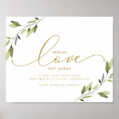 Soziale Distanzierung Schild ätherische Grünfläche (Vorne)