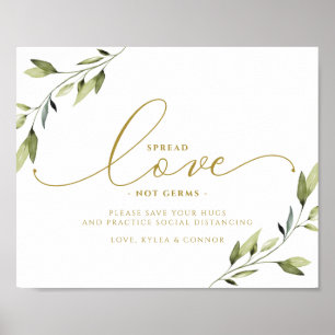 Soziale Distanzierung Schild ätherische Grünfläche