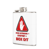 Soziale Distanzierung und Einführung, zurück Flachmann (Links)