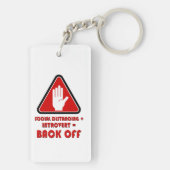 Soziale Distanzierung und Einführung, zurück Schlüsselanhänger (Rückseite)