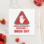 Soziale Distanzierung und Einführung, zurück Serviette (Beispiel)