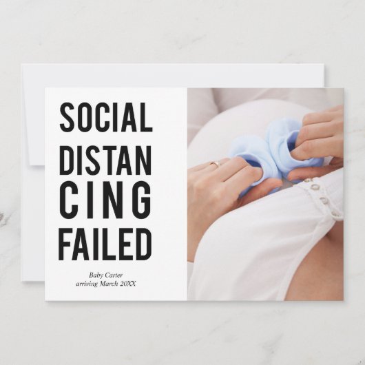 Soziale Distanzierung Versagt Sans Serif Typografi Ankündigung (Vorderseite)