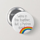 Soziale Distanzierung zusammen Abzeichen Button (Vorne & Hinten)