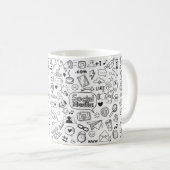 Soziale Doppel-Kunst Kaffeetasse (VorderseiteRechts)