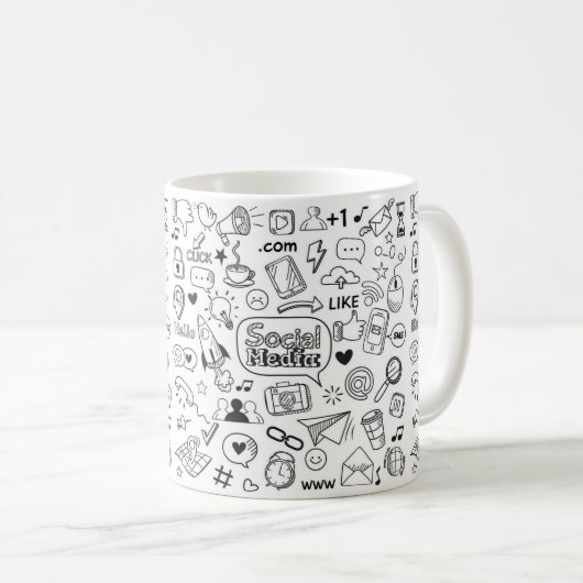 Soziale Doppel-Kunst Kaffeetasse (VorderseiteRechts)