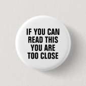 soziale Entfernung Button (Vorderseite)