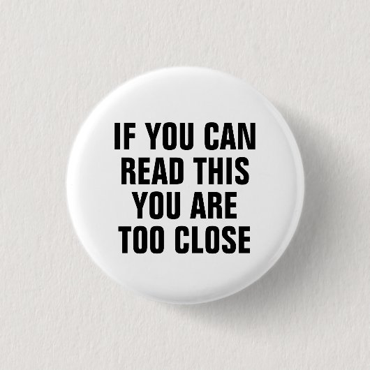 soziale Entfernung Button (Vorderseite)