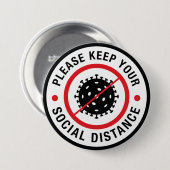 soziale Entfernung Button (Vorne & Hinten)