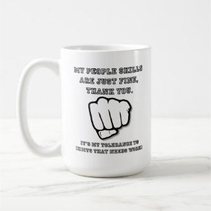 Soziale Fähigkeiten Lustiger Becher Kaffeetasse