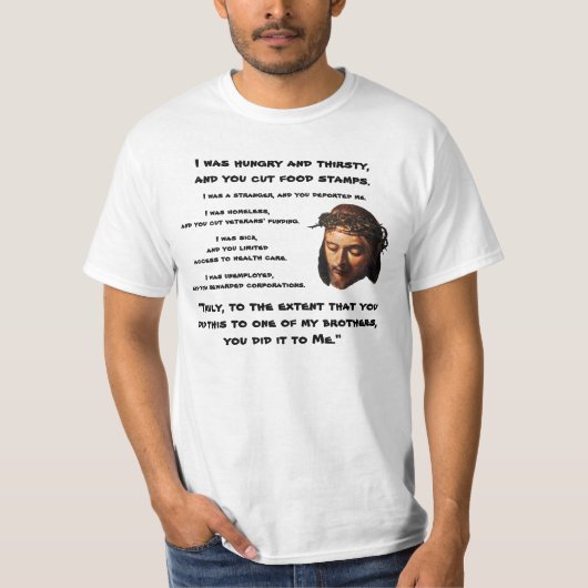 Soziale Gerechtigkeit Jesus T-Shirt (Vorderseite)