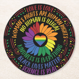 Soziale Gerechtigkeit - Kunst Runder Pappuntersetzer