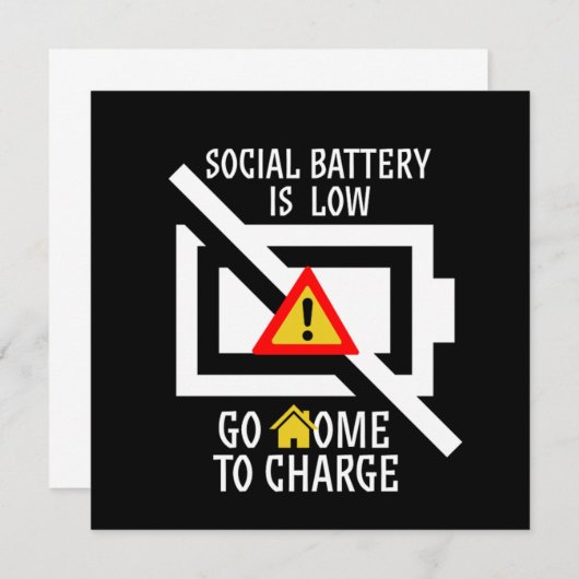 Soziale Introversion Ba Einladung (Vorne/Hinten)