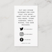 Soziale Logos, Schwarzweiß-Kundenauftrag Begleitkarte (Rückseite)