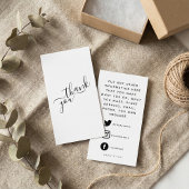 Soziale Logos, Schwarzweiß-Kundenauftrag Begleitkarte