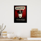 Soziale Medien denken Polizei Poster (Küche)