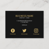 Soziale Medien Fett schwarzes und luxuriöses Gold Visitenkarte (Vorderseite)