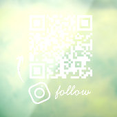 Soziale Medien folgen QR Code Business Door Fensteraufkleber (Blatt 3)