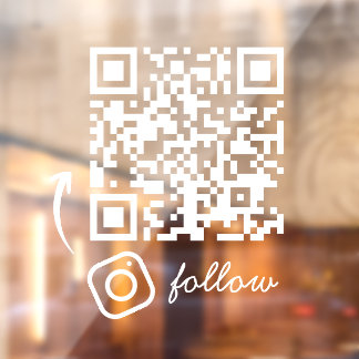 Soziale-Medien-Follow-QR-Code-Geschäftstür Fensteraufkleber