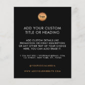 Soziale Medien für Schwarz/Gold-Firmenlogos Flyer (Vorne)