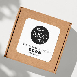 Soziale Medien für Unternehmen gestalten Ihre eige Quadratischer Aufkleber