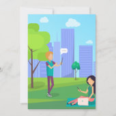 Soziale Medien im Park Einladung (Vorderseite)