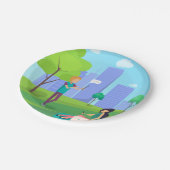 Soziale Medien im Park Pappteller (Schrägansicht)