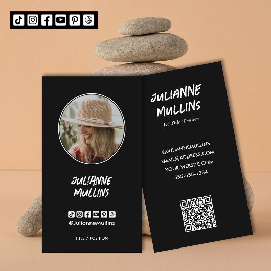 Soziale-Medien-Influencer-QR-Code Visitenkarte