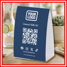 Soziale Medien | Instagram Navy Blau QR