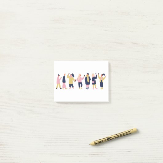 Soziale Medien Post-it Klebezettel (Auf Schreibtisch)