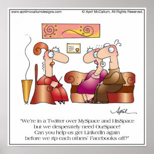 SOZIALE MEDIEN, SOZIALE ME Print, April McCallum Poster