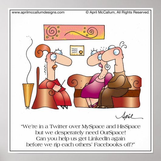 SOZIALE MEDIEN, SOZIALE ME Print, April McCallum Poster (Vorne)