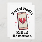 Soziale Medien töteten Romantik Einladung (Vorne/Hinten)