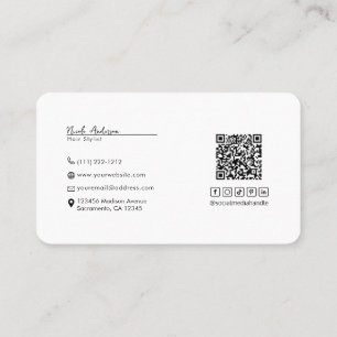 Soziale Medien Verbindungs-QR-Code-Logo Visitenkarte