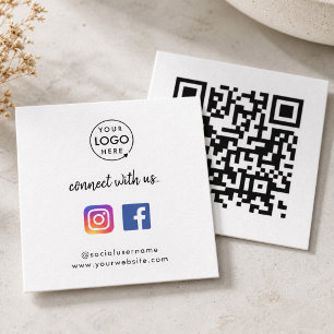 Soziale Medien Visitenkarte   Instagram Facebook Q