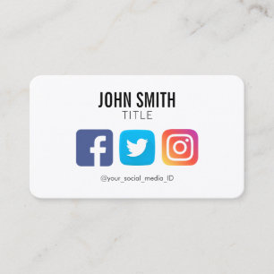 SOZIALE MEDIENFACEBOOK TWITTER INSTAGRAM PROFILE VISITENKARTE