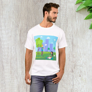 Soziale Medienkommunikation im Stadtpark T-Shirt