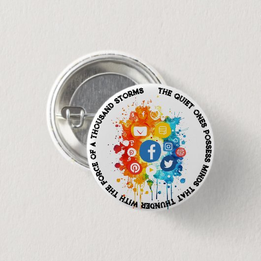 Soziale Netzwerk-Symbole, die ich zitiere: Stille Button (Vorne & Hinten)