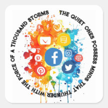 Soziale Netzwerk-Symbole, die ich zitiere: Stille 