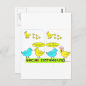 Soziale Netzwerke Postkarte (Vorne/Hinten)