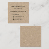 Soziale Netzwerke rustikale Kraft Quadratische Visitenkarte (Vorne/Hinten)