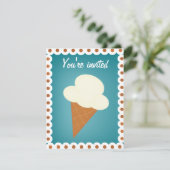 Soziale Party Einladung von Eiscreme (Stehend Vorderseite)