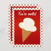 Soziale Party Einladung von Eiscreme (Vorne/Hinten)
