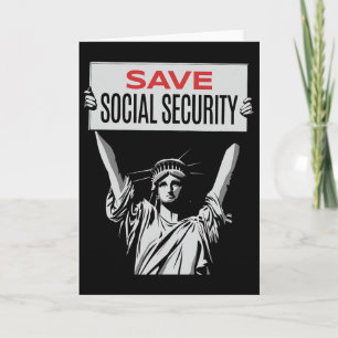 Soziale Sicherheit retten -Statue Of Liberty - Wid Karte