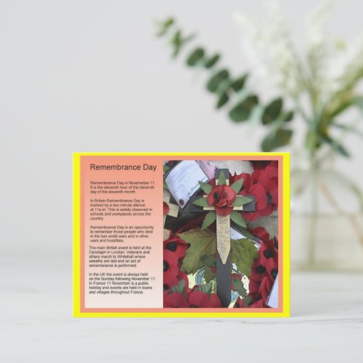 Soziale Studien, Geschichte, Gedenktag Postkarte (Stehend Vorderseite)