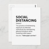 Soziale Trennung Postkarte (Vorne/Hinten)