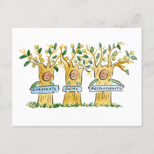 Soziale Verantwortung der Unternehmen Postkarte