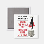 Sozialer Arbeiter: Fantastischer Fortschritt Magnet (Vorderseite/Rückseite)