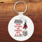 Sozialer Arbeiter: Fantastischer Fortschritt - Soz Schlüsselanhänger (Vorderseite)