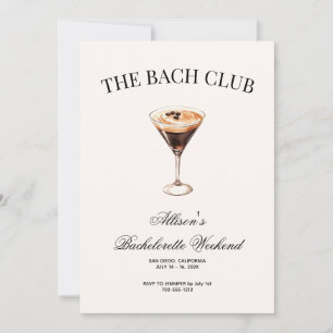 Sozialer Club Espresso Cocktail Bach Reiseplan und Einladung