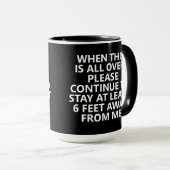 Sozialer Distanz Einführung des Spaßes Tasse (VorderseiteRechts)